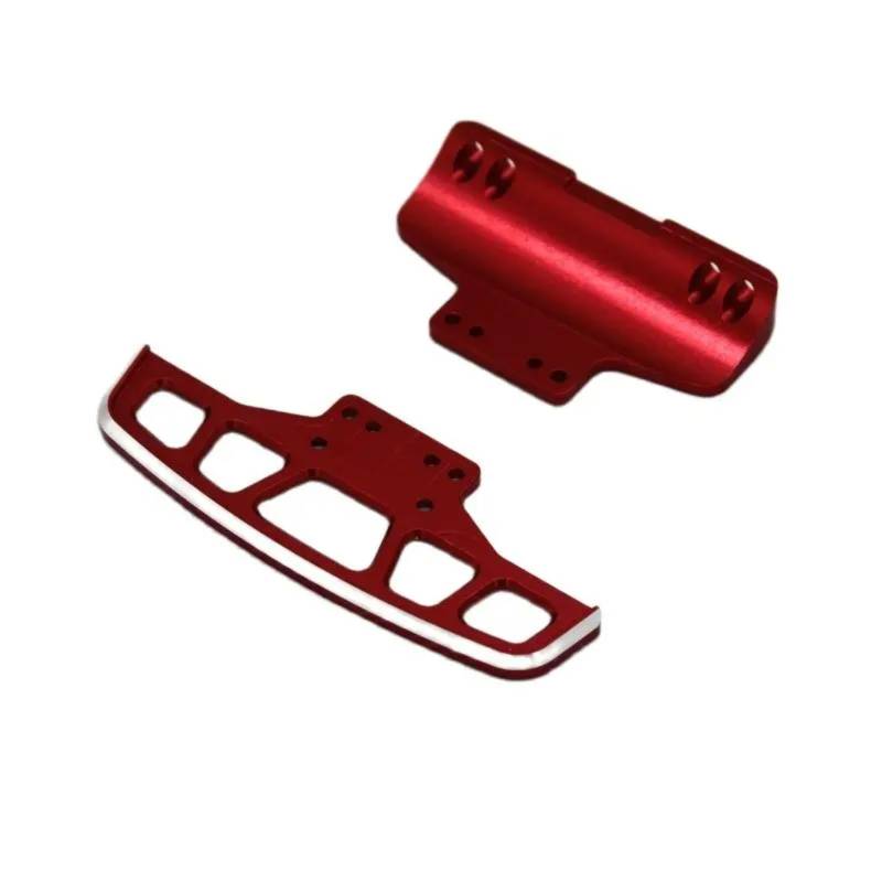 WERGHHG RC-Cars-Upgrade Teile Für WLtoys 284131 P929 P939 K969 K979 K989 K999 1/28 RC Metall Upgrade Zubehör Vorderen Und Hinteren Stoßfänger Modifizierte Teile(Red) von WERGHHG