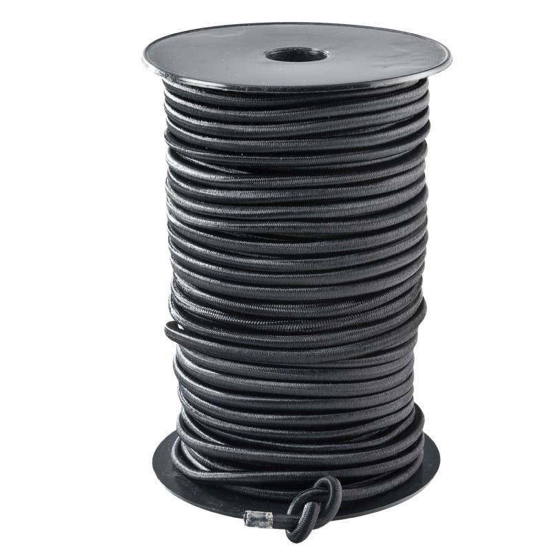 Elastisches Spannband, Schwarz, WERKA PRO 4 mm x 50 m, auf Spule von WERKA PRO