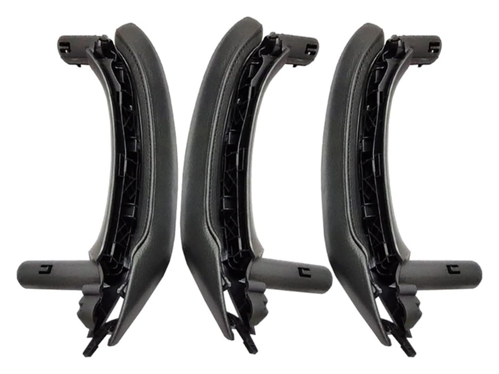 Auto Außentürgriffabdeckung Für B&MW X3 X4 F25 F26 2010-2016 LHD RHD Innen Beifahrertür Zuggriff Lederabdeckung Montage Türgriffe(Lhd 6pcs Set Black) von WERKFNKBNH