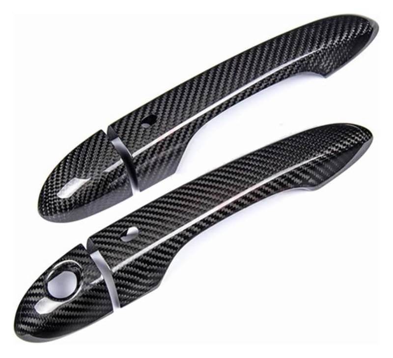Auto Außentürgriffabdeckung Für Ghibli Für Quattroporte Für Levante LHD Auto Styling 8 Stücke Real Carbon Fiber Auto Äußere Türgriff Abdeckung(2 Dr With Sensor) von WERKFNKBNH