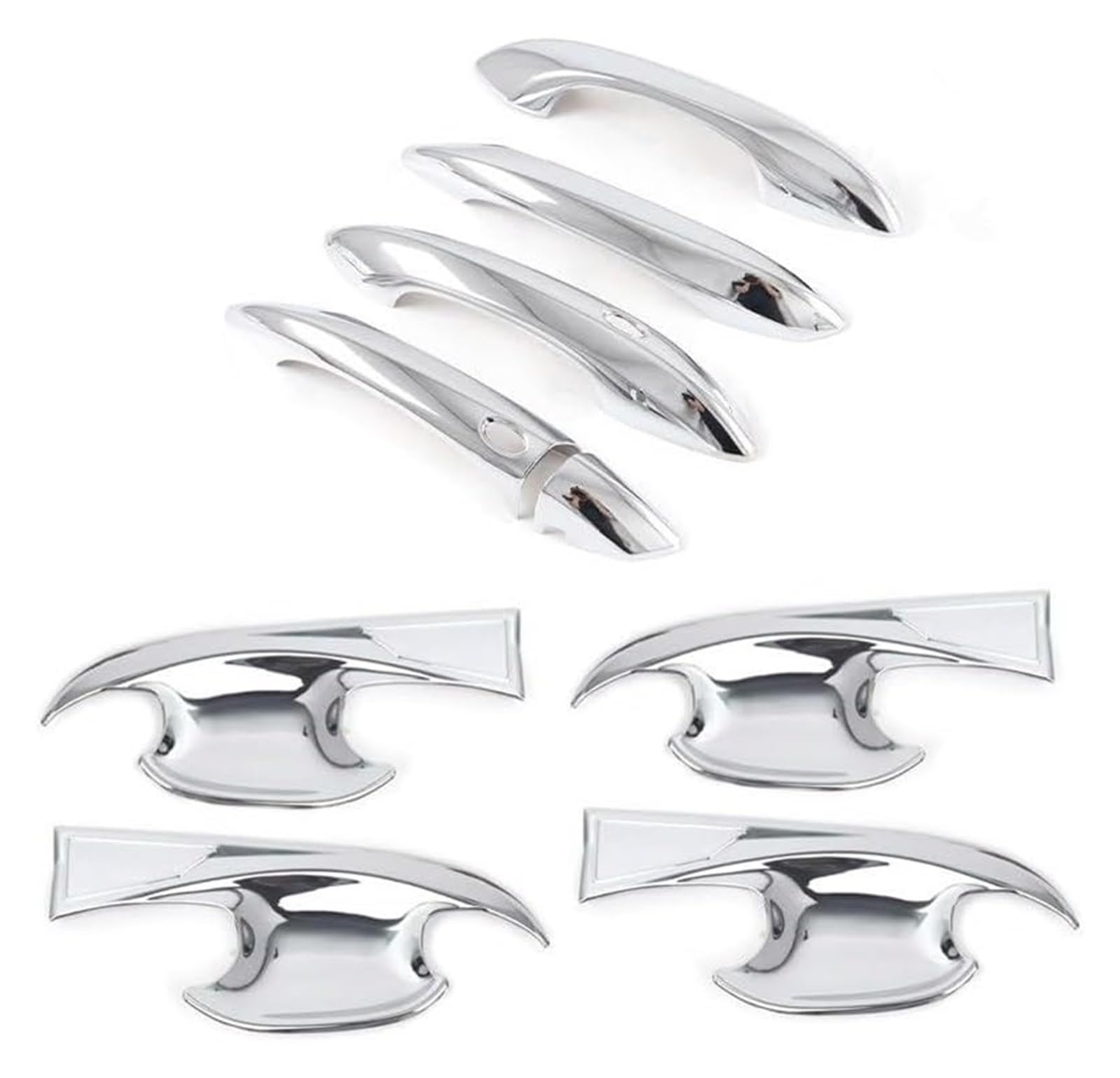 Auto Außentürgriffabdeckung Für Hyundai Für Tucson 2022 2021 Türgriff Abdeckung Schutz Chrom Außentür Bowl Trim Aufkleber Auto Styling Zubehör(Full Set) von WERKFNKBNH