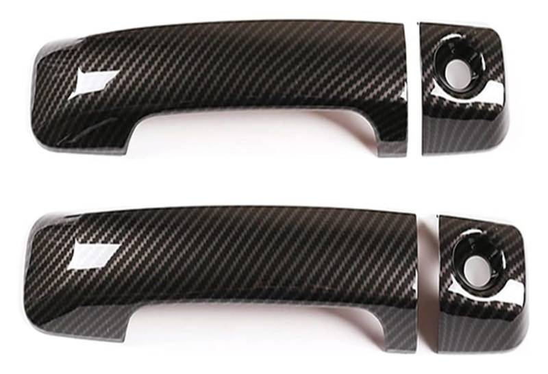 Auto Außentürgriffabdeckung Für T&oyota FJ Für Cruiser 2007-2021 Textur Auto Äußere Türgriff Abdeckung Trim Auto Zubehör Aufkleber(Silber) von WERKFNKBNH
