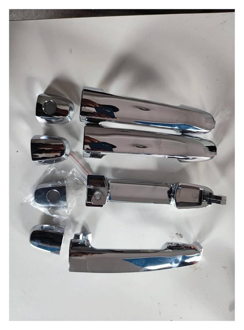 Auto Außentürgriffabdeckung Für T&oyota Für Camry 2002-2006 Für Auris Für Avensis Für Aygo Für Corolla Für Matrix Rav4 Außentür Griff Vorne Links Rechts(Chrome Set 4pcs) von WERKFNKBNH