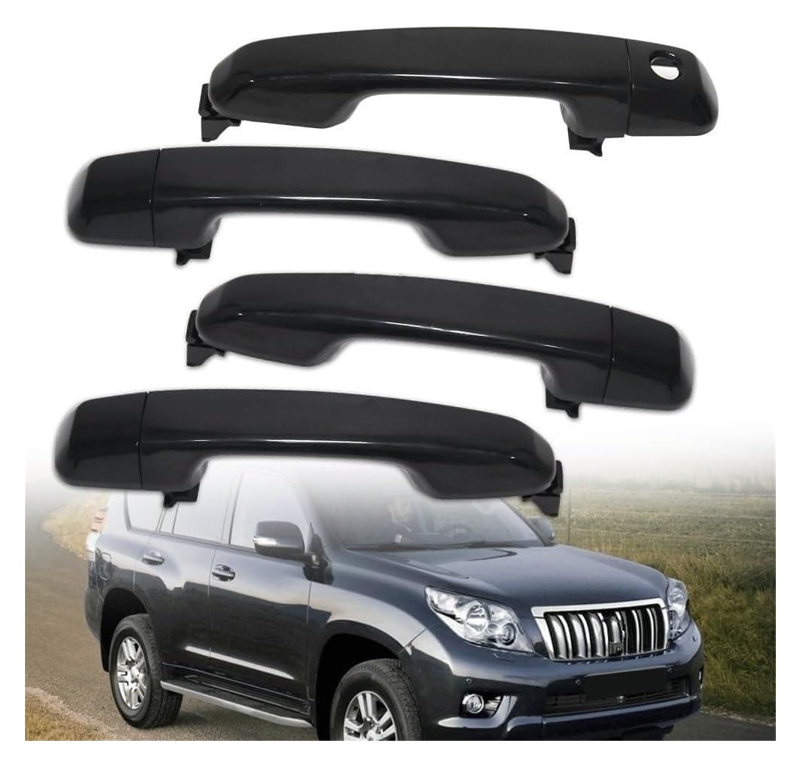 Auto Außentürgriffabdeckung Für T&oyota Für Land Für Cruiser Für Prado 150 KDJ150 LJ150 TRJ150 J150 LC150 2009-2017 Äußere Tür Griff(1set) von WERKFNKBNH