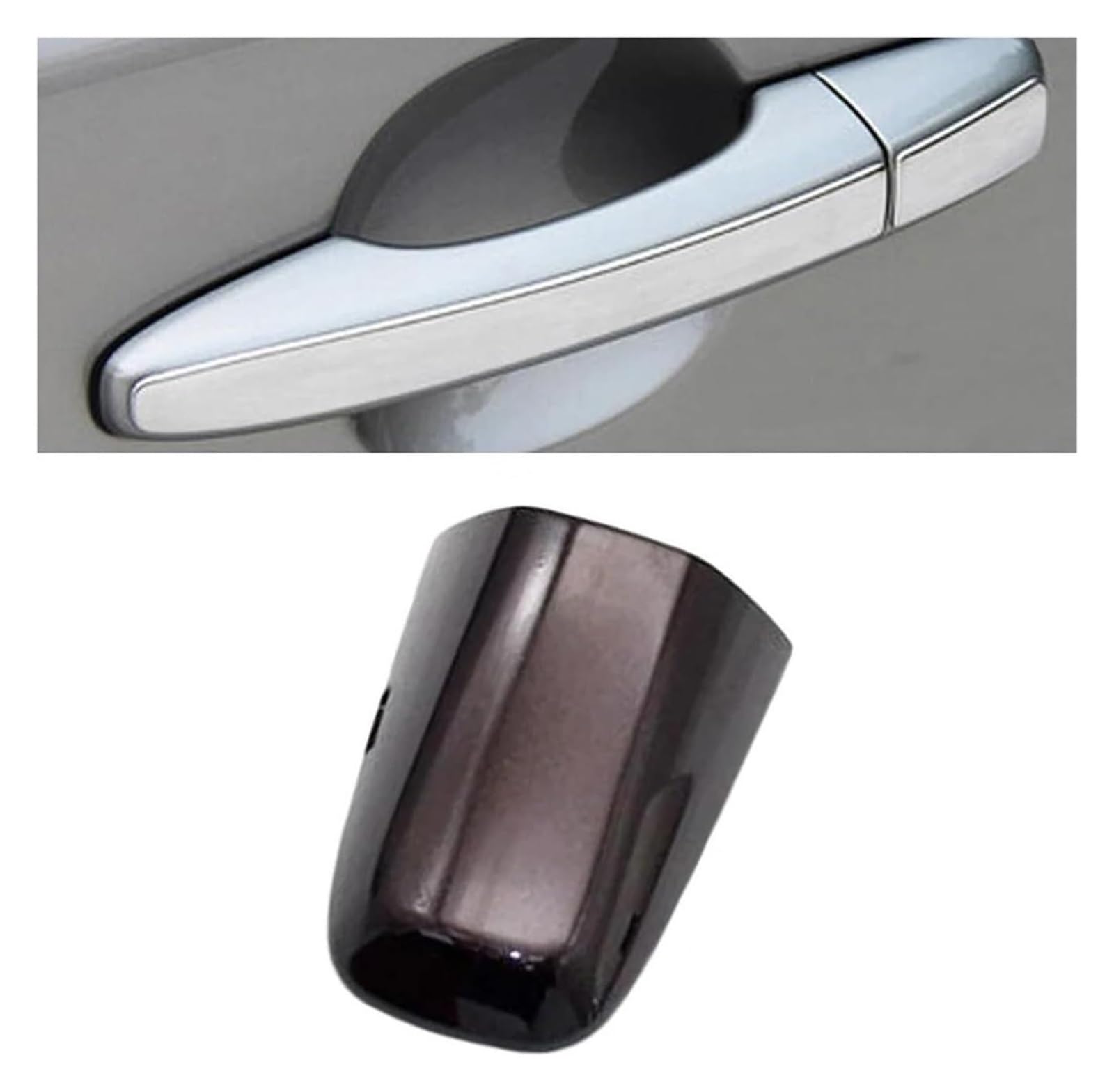Auto Außentürgriffabdeckung Für Volvo XC60 S60 S60L V40 31349578 Auto Vorne Links Äußere Türgriff Abdeckung Keyhole Trim Deckt Kappe Außen Zubehör(Brow) von WERKFNKBNH