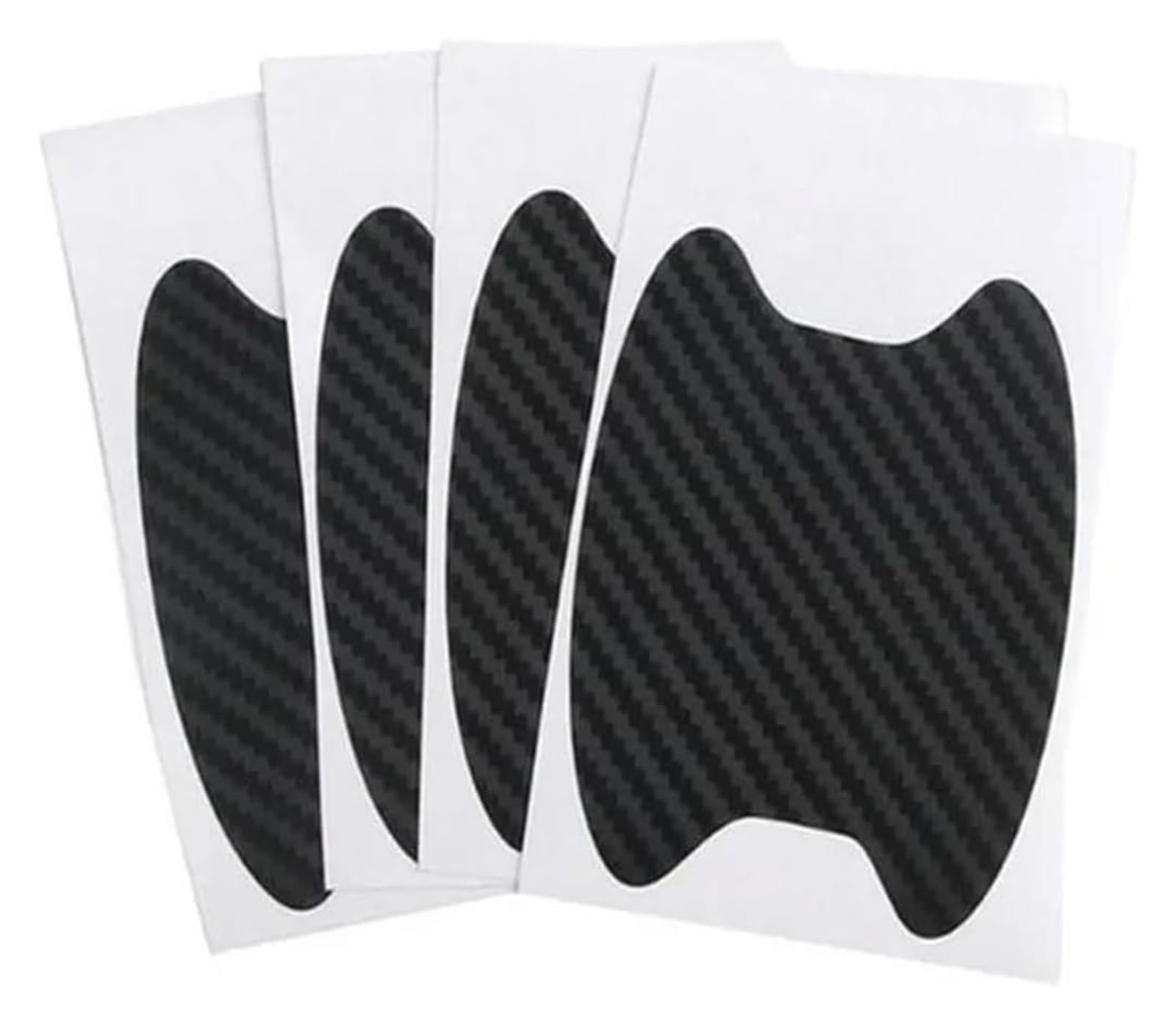 Auto Außentürgriffabdeckung Türgriff Carbon Fiber Protector Anti Scratch Auto Autos Griff Schutz Auto Aufkleber Auto Zubehör(Black 4pc) von WERKFNKBNH