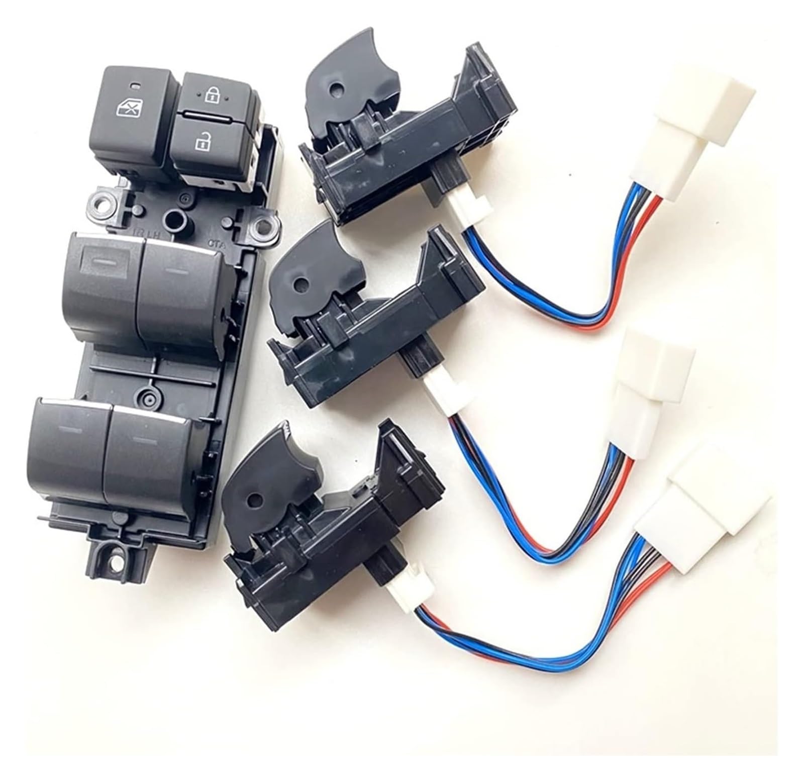 Auto Fensterheber Taster Für T&oyota Für RAV4 Für CHR Für Corolla 2019 2020 Links Fahren Hintergrundbeleuchtung Upgrade Beleuchtete Power Fensterheber Schalter Taste(3) von WERKFNKBNH