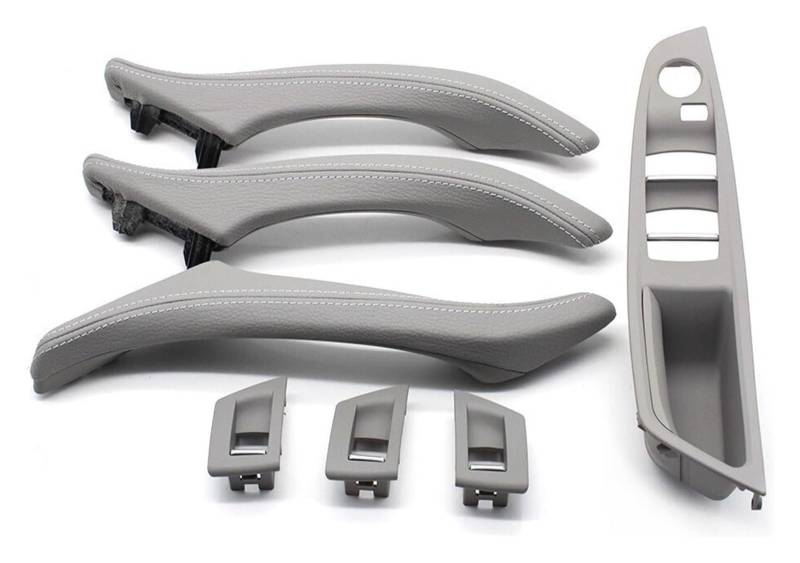 Auto Innere Türgriffverkleidung Für 5er F10 F11 523i 525i 528i 530 Autoinnenraum Ledertürgriffbaugruppe RHD-Fahrer 7-teiliges Set(Model B Grey) von WERKFNKBNH