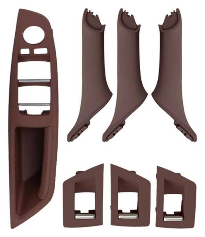Auto Innere Türgriffverkleidung Für 5er F10 F18 Linkslenker 2010-2016 Autoinnentürgriffplatte Dekorative Abdeckung(Red Brown) von WERKFNKBNH