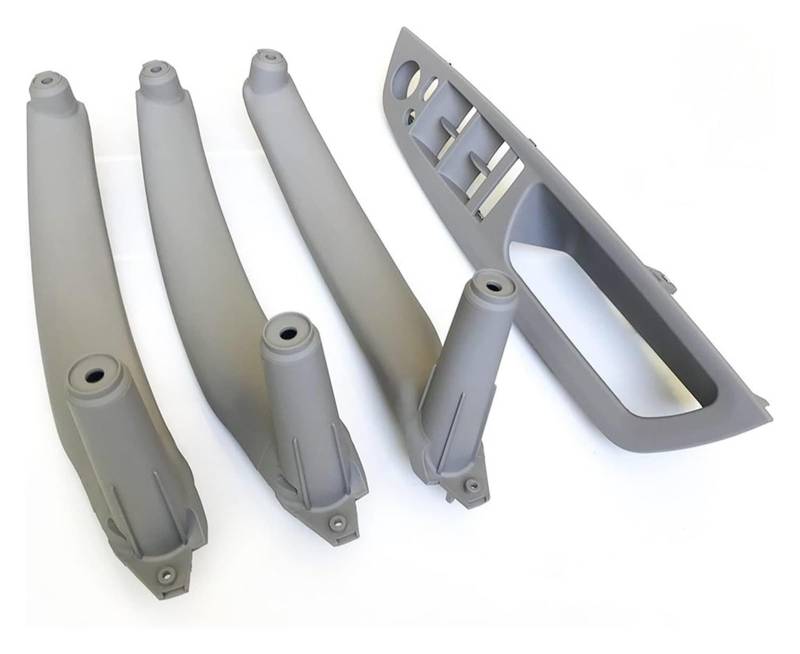 Auto Innere Türgriffverkleidung Für X5 X6 E70 E71 E72 2007-2013 Innentür-Armlehne Rechts Leder-Zuggriff Kompletter Satz(Rhd Gray 4pcs) von WERKFNKBNH