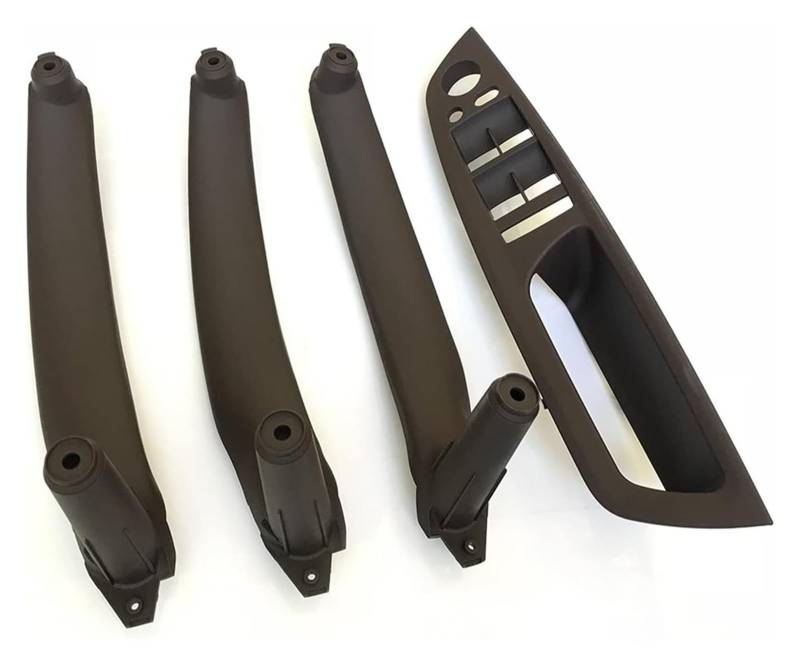 Auto Innere Türgriffverkleidung Für X5 X6 E70 E71 E72 2007-2013 Innentür-Armlehne Rechts Leder-Zuggriff Kompletter Satz(Rhd Moka 4pcs) von WERKFNKBNH