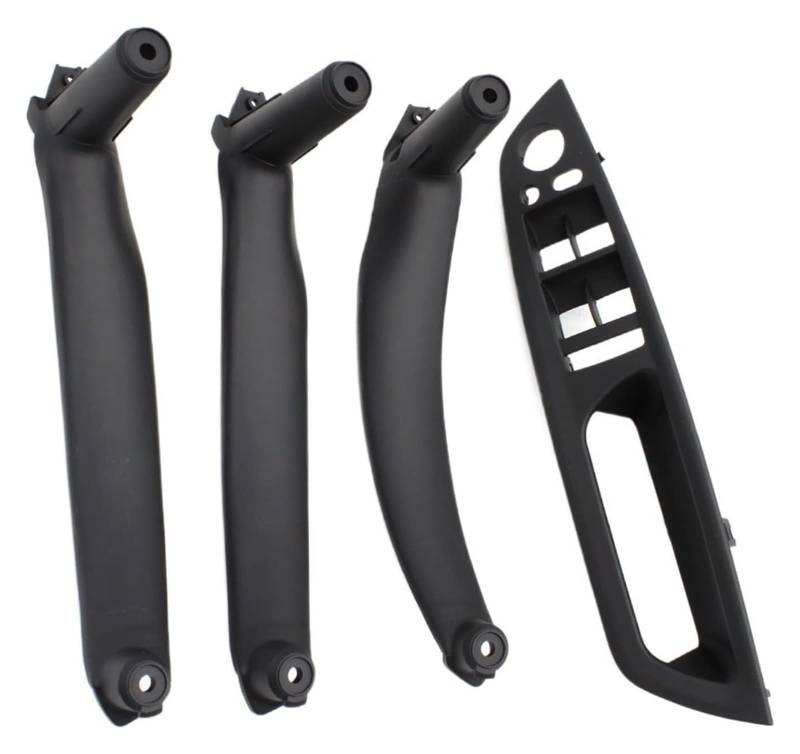 Auto Innere Türgriffverkleidung Für X5 X6 E70 E71 E72 2007-2013 RHD Rechtslenker Innentür Armlehne Leder Zuggriff Komplettset(Rhd Black 4pcs) von WERKFNKBNH