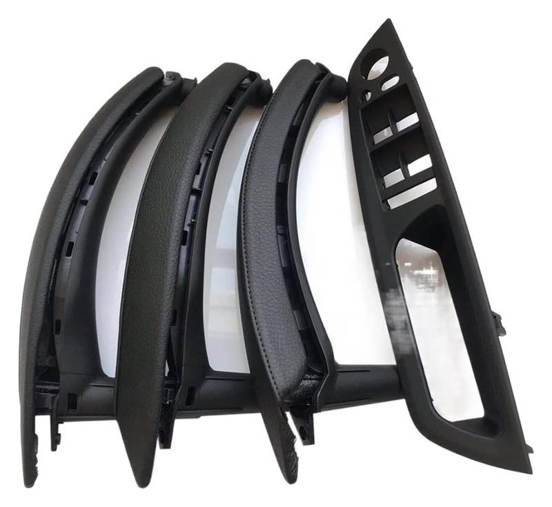 Auto Innere Türgriffverkleidung Für X5 X6 E70 E71 E72 2007-2013 RHD Rechtslenker Innentür Armlehne Leder Zuggriff Komplettset(Rhd Black 7pcs) von WERKFNKBNH