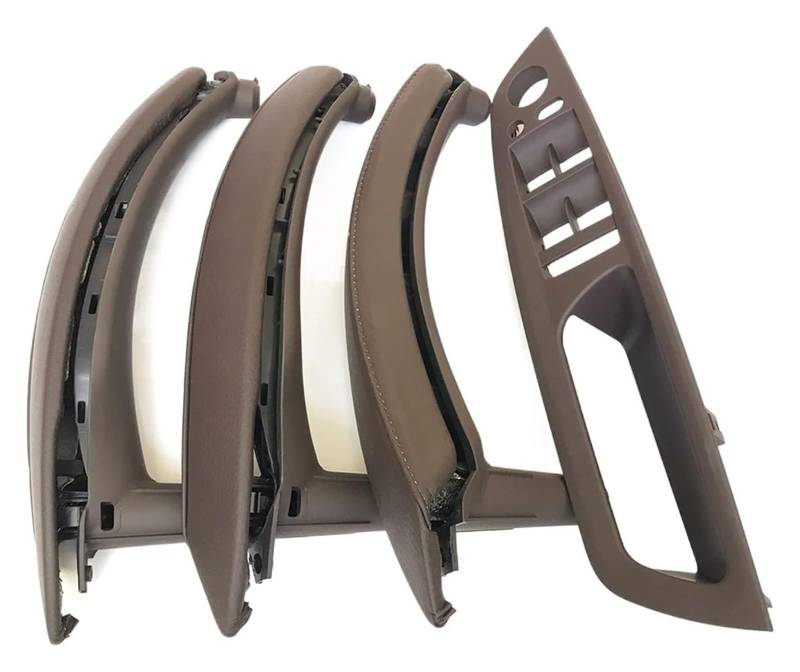 Auto Innere Türgriffverkleidung Für X5 X6 E70 E71 E72 2007-2013 RHD Rechtslenker Innentür Armlehne Leder Zuggriff Komplettset(Rhd Moka 7pcs) von WERKFNKBNH