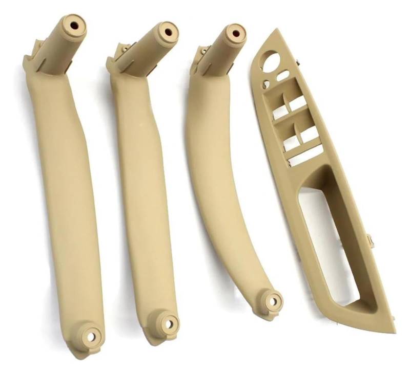 Auto Innere Türgriffverkleidung Für X5 X6 E70 E71 E72 2007-2014 RHD Rechtslenker Innentür Armlehne Zuggriff(Rhd Beige 4pcs) von WERKFNKBNH
