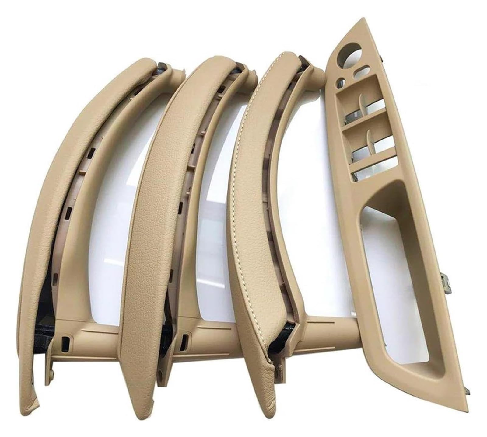 Auto Innere Türgriffverkleidung Für X5 X6 E70 E71 E72 2007-2014 RHD Rechtslenker Innentür Armlehne Zuggriff(Rhd Beige 7pcs) von WERKFNKBNH