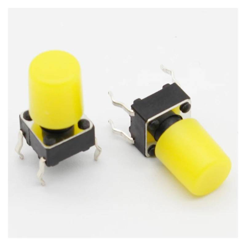 100pcs/lot Yellow Cap Hat G62 for 6 * 6mm Tactile Push Button Switch Lid Cover WERQKJXCZ von WERQKJXCZ