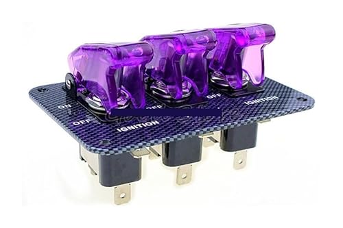 1CPS Transparent purple lid and Blue light 12V LED Cover Aircraft Toggle Switch Carbon Fiber Panel WERQKJXCZ 1CPS Transparent purple lid and Blue light 12V LED Cover Aircraft Toggle Switch Carbon Fiber Panel WERQKJXCZ von WERQKJXCZ