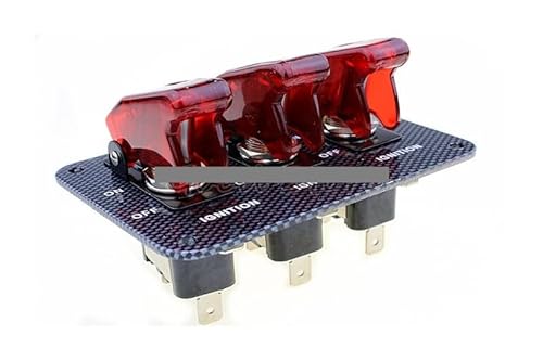 1PCS 3X12V Red LED Cover Aircraft Toggle Switch Carbon Fiber Panel WERQKJXCZ 1PCS 3X12V Red LED Cover Aircraft Toggle Switch Carbon Fiber Panel WERQKJXCZ von WERQKJXCZ