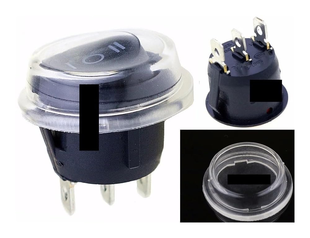 1PCS KCD1-2 22MM Black 3Pins ON-OFF-ON Latching Rocker Switch Power circular Switch 6A 250VAC 10A 125VAC And cap WERQKJXCZ 1PCS KCD1-2 22MM Black 3Pins ON-OFF-ON Latching Rocker Switch Power circular Switch 6A 250VAC 10A 125VAC And cap WERQKJXCZ von WERQKJXCZ