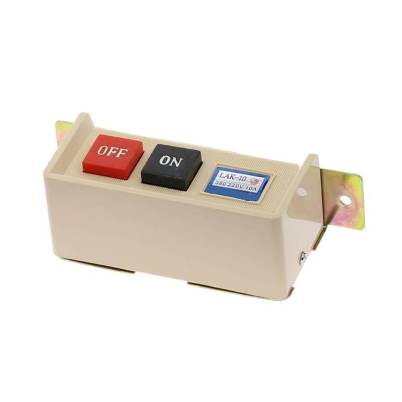 1Pcs LAK-10 ON/OFF Start Stop Flush Mounted Push Button Switch AC 380/220V 10A Sewing machine switch WERQKJXCZ von WERQKJXCZ