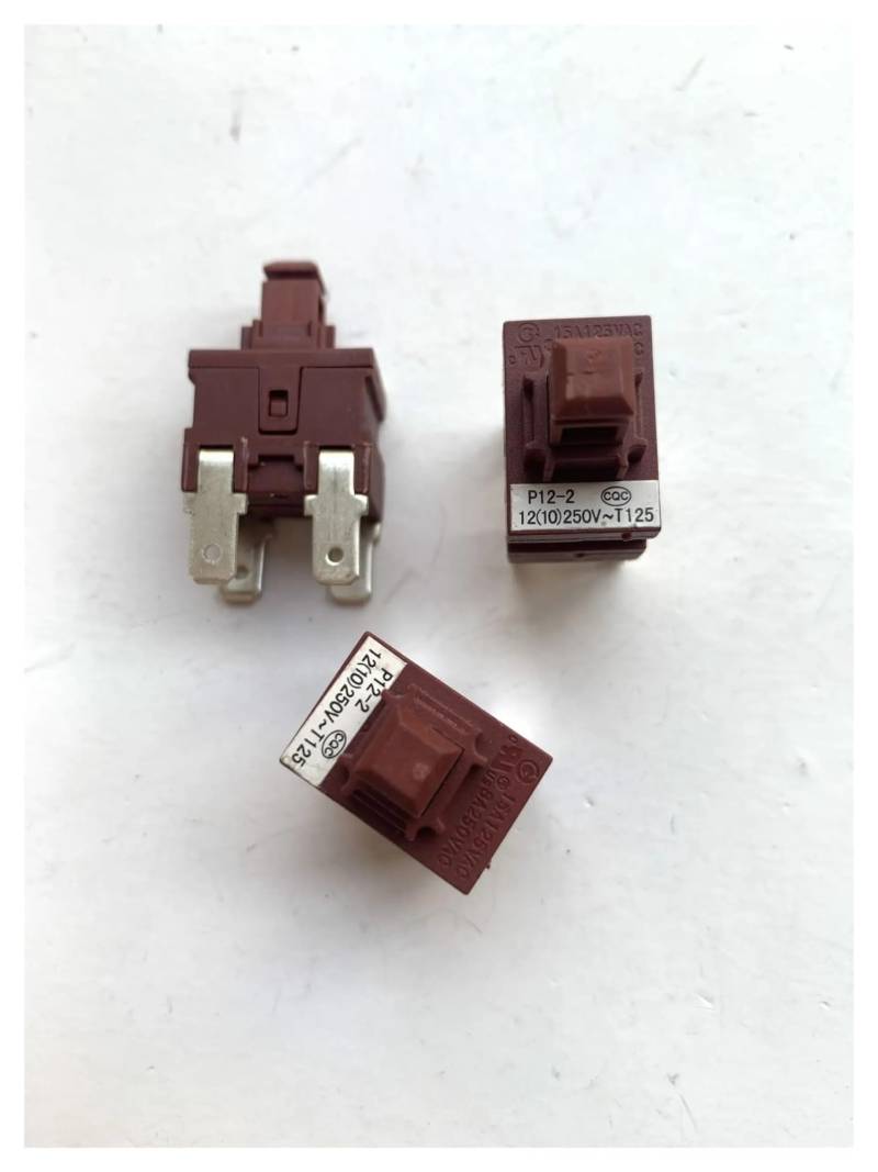 3pcs/Lot P12-2 Self-Locking Push Button Switch 4-pin dual Circuit Switch with Lock 8A 250VAC WERQKJXCZ von WERQKJXCZ