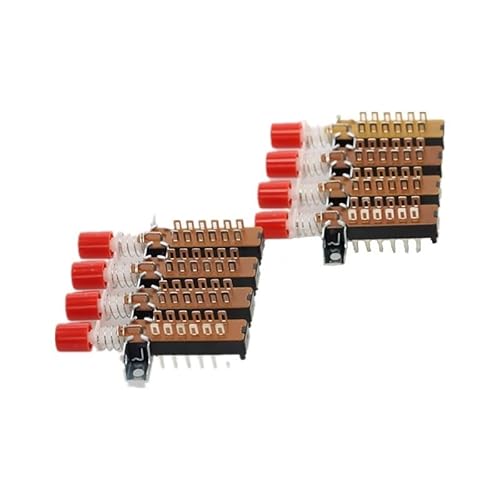4P2T 4 Rows Interlock Push Button Knob Piano Key Switch 2 Pcs WERQKJXCZ 4P2T 4 Rows Interlock Push Button Knob Piano Key Switch 2 Pcs WERQKJXCZ von WERQKJXCZ