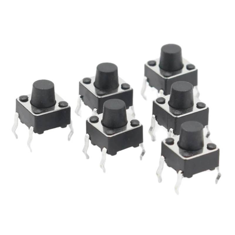 50pcs/lot 6x6x6.3MM 4PIN G89 Tactile Tact Push Button MicroSwitch Direct Plug-in Self-reset DIP WERQKJXCZ von WERQKJXCZ