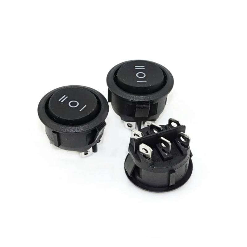 5PCS KCD1-206 23mm Round Rocker Switches 3 Position 6 PIN ON-OFF-ON Rocker Switch 10A 125VAC WERQKJXCZ von WERQKJXCZ