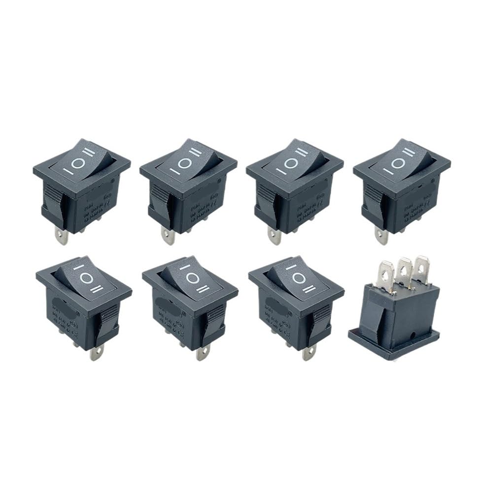 5PCS KCD2 203 6P black three position toggle switch 6A/250VAC 10A/125VAC (on/off/on) rocker switch 1011 WERQKJXCZ von WERQKJXCZ