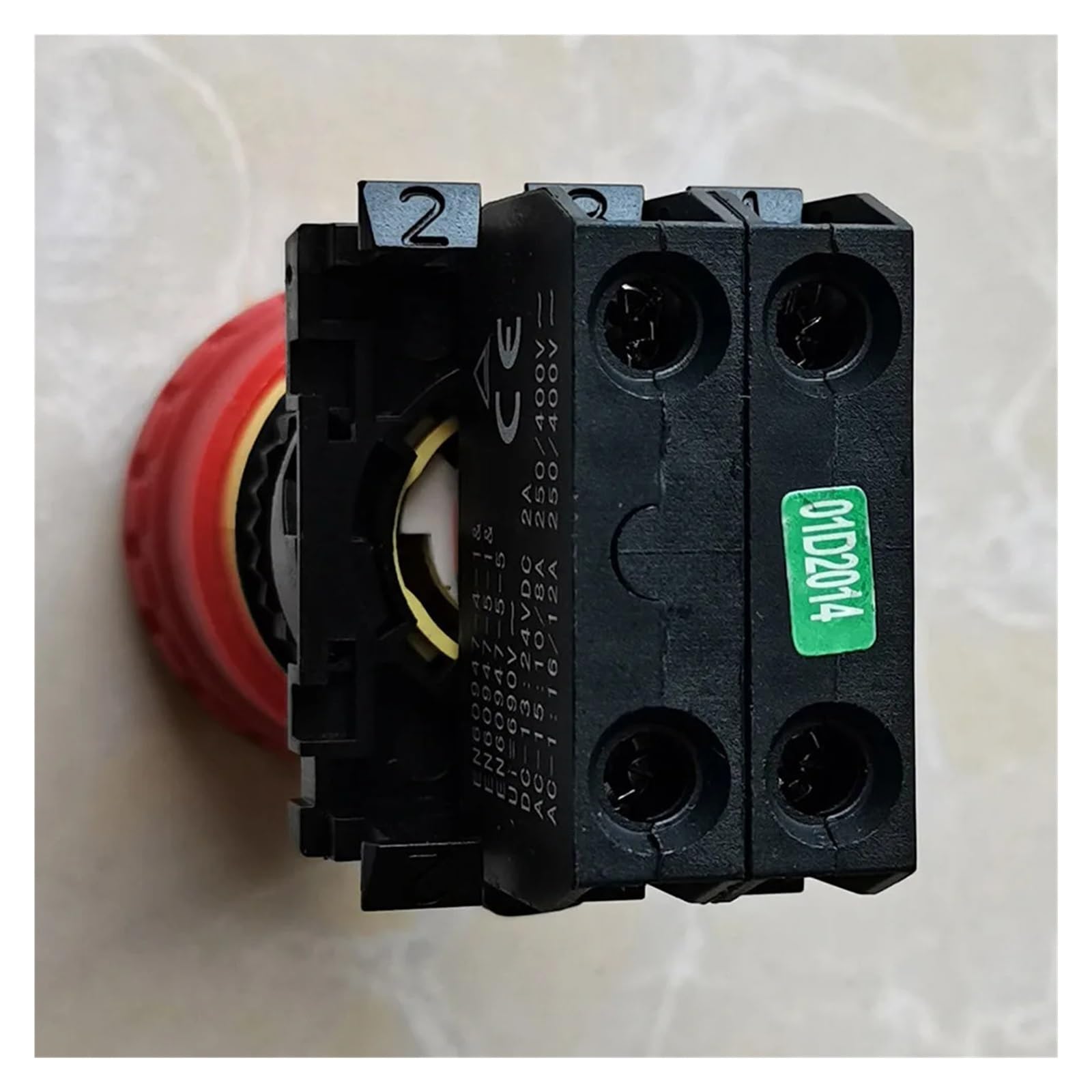 HY57B Rotary Type Red Emergency Stop Button Switch Snap Action 18A 125V 12A 250V 400V 2NC 3NC WERQKJXCZ(2NC) von WERQKJXCZ