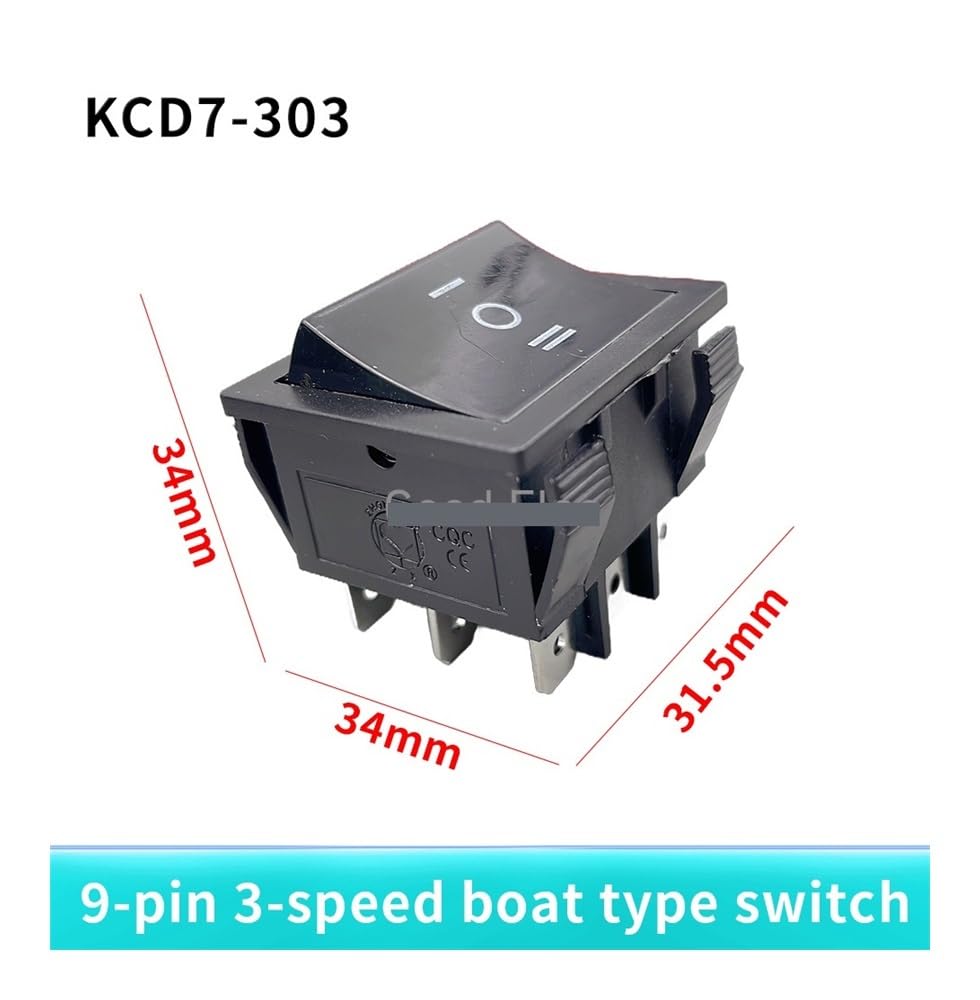 KCD7-303 ship switch ON- OFF- ON 9 pin 36 * 31mm 16A250V/20A125V power switch WERQKJXCZ KCD7-303 ship switch ON- OFF- ON 9 pin 36 * 31mm 16A250V/20A125V power switch WERQKJXCZ von WERQKJXCZ