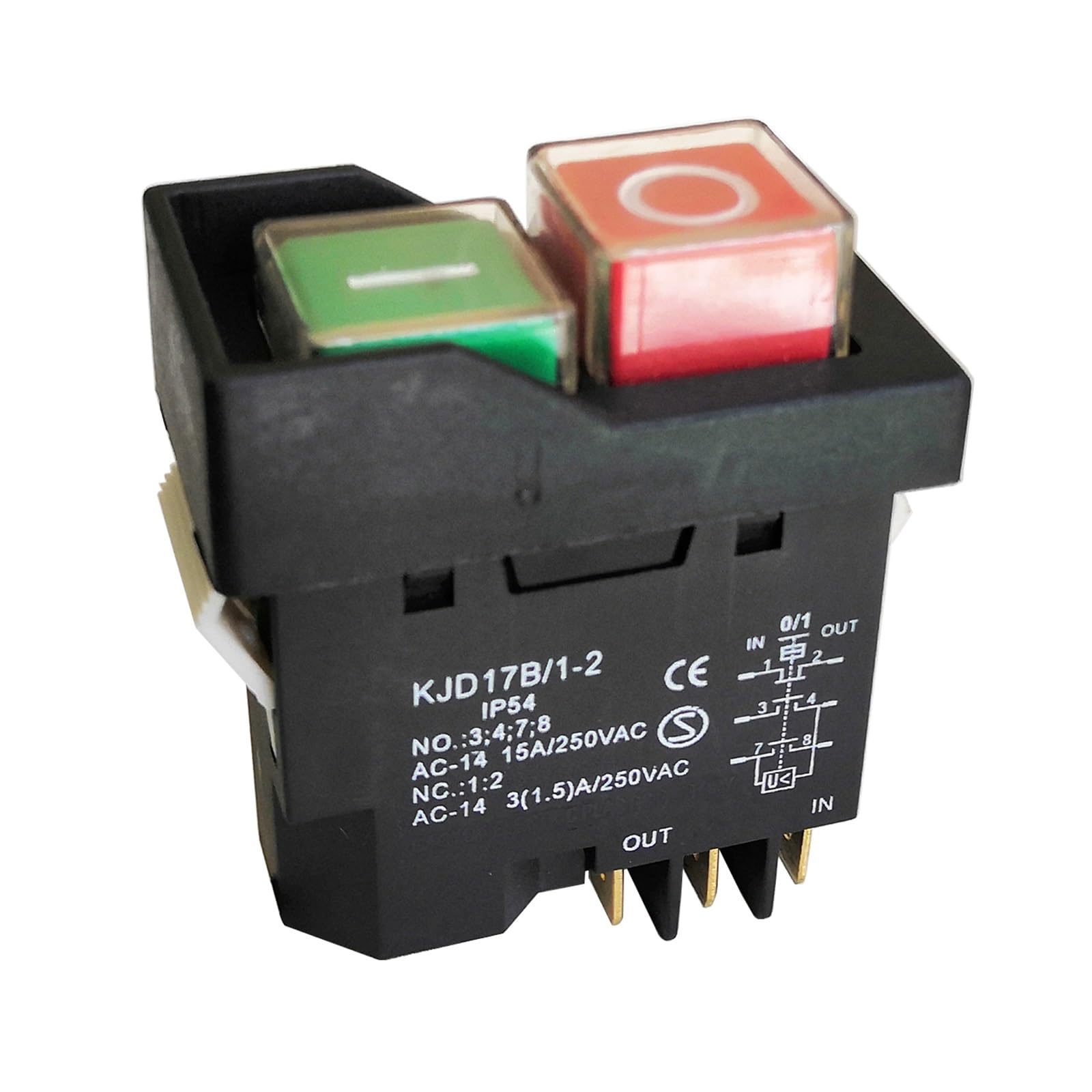 KJD17B/1-2 Waterproof Electromagnetic Pushbutton Switch IP54 250V 6Pins Switches WERQKJXCZ KJD17B/1-2 Waterproof Electromagnetic Pushbutton Switch IP54 250V 6Pins Switches WERQKJXCZ von WERQKJXCZ
