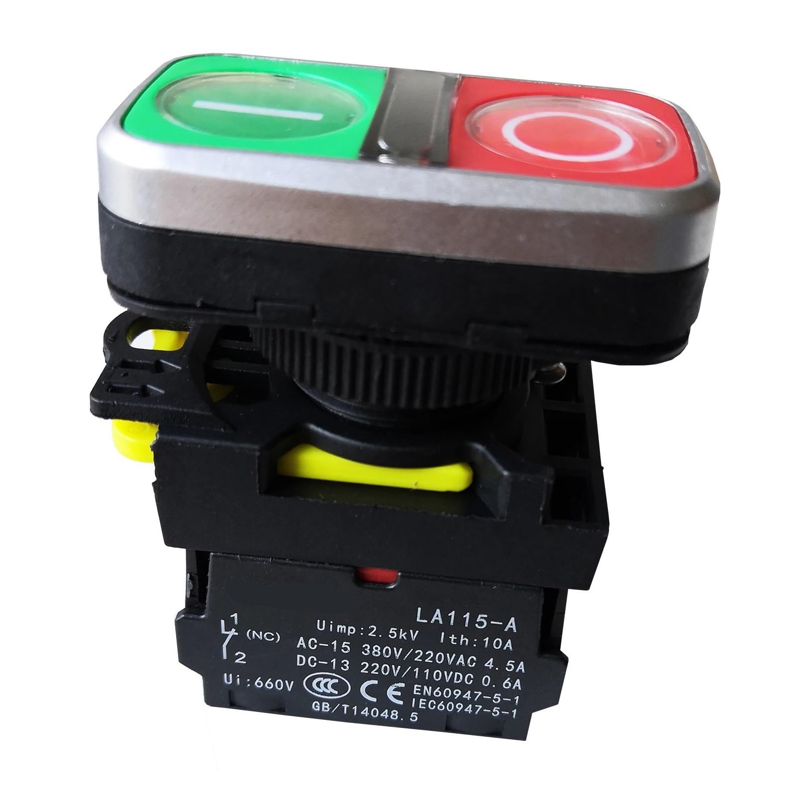 LA115-A5-11RD1 Waterproof 1NO LB 1NC 220V M22 Momentary Illuminated Flush Button Pushbutton Switch for Pump Control Cabinet WERQKJXCZ LA115-A5-11RD1 Waterproof 1NO LB 1NC 220V M22 Momentary Illuminated Flush Button Pushbutton Switch for Pump Control Cabinet WERQKJXCZ von WERQKJXCZ