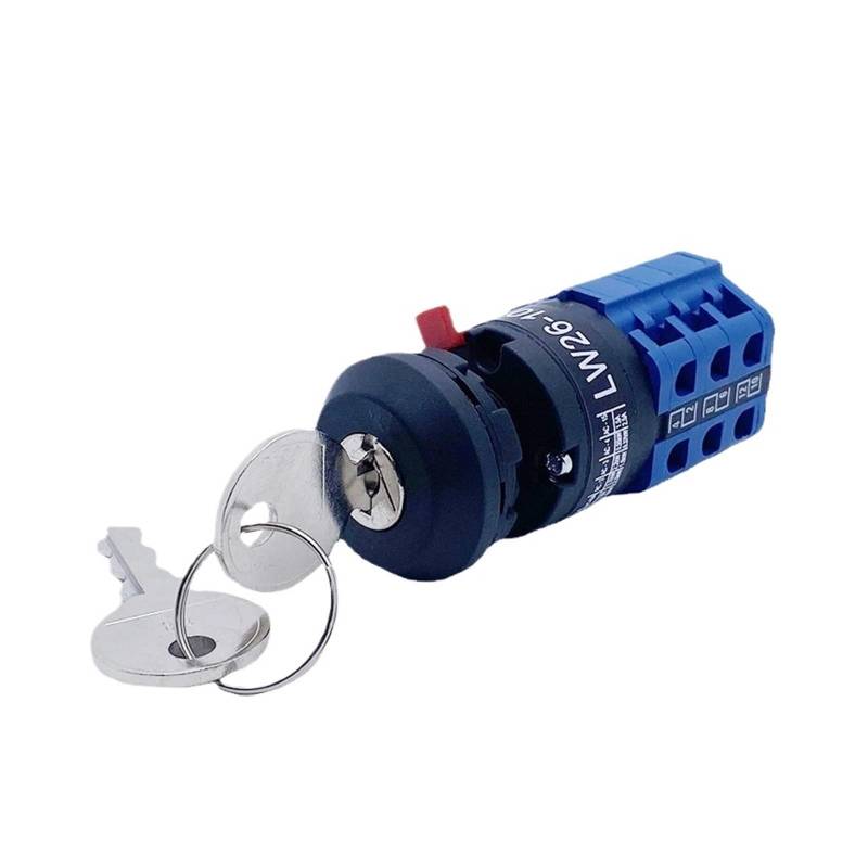 LW26-10/3S Single Hole Mounted 16.5mm Rotary Changeover Cam Switch With Lock Key Dual Power Supply electronic starter Forward And Reverse WERQKJXCZ von WERQKJXCZ