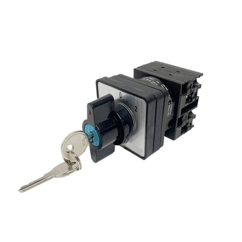 Rotary Changeover Cam Switch 3 Position with Key 2 Poles 690V 20A Selector Control Circuit Dual Power YMW42S-20/2 WERQKJXCZ von WERQKJXCZ