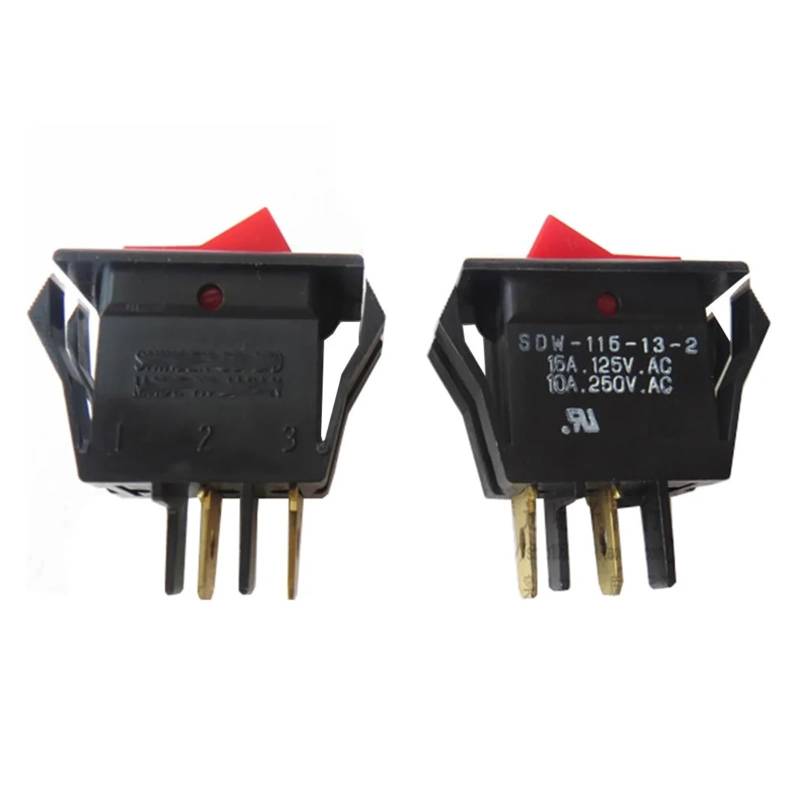 SDW-115-13-2 2Pins 2 Position Rocker Switches 15A125VAC 10A250VAC Red, 2-Pack WERQKJXCZ von WERQKJXCZ