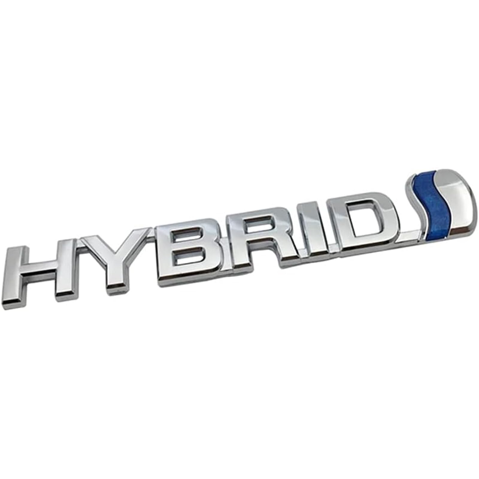 Metall-Hybrid-Aufkleber für Auto-Seitenkotflügel, Heckklappe, Emblem, Aufkleber, für verschiedene Auto-Dekoration, Zubehör (Silber) von WERTSDF