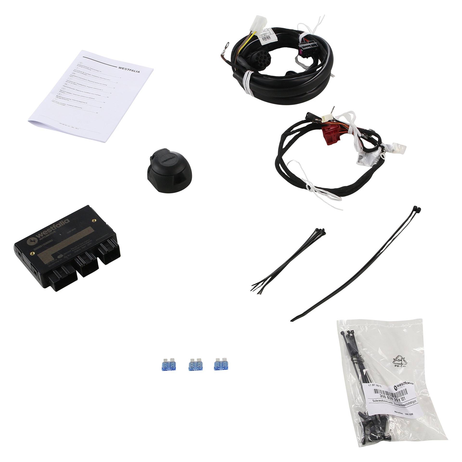 Westfalia Elektrosatz 13-polig und fahrzeugspezifisch für Audi A6 Limousine / Avant (C6) (BJ 04/2004-09/2011) - auch für S6 und Quattro, nicht für RS6 von WESTFALIA Automotive