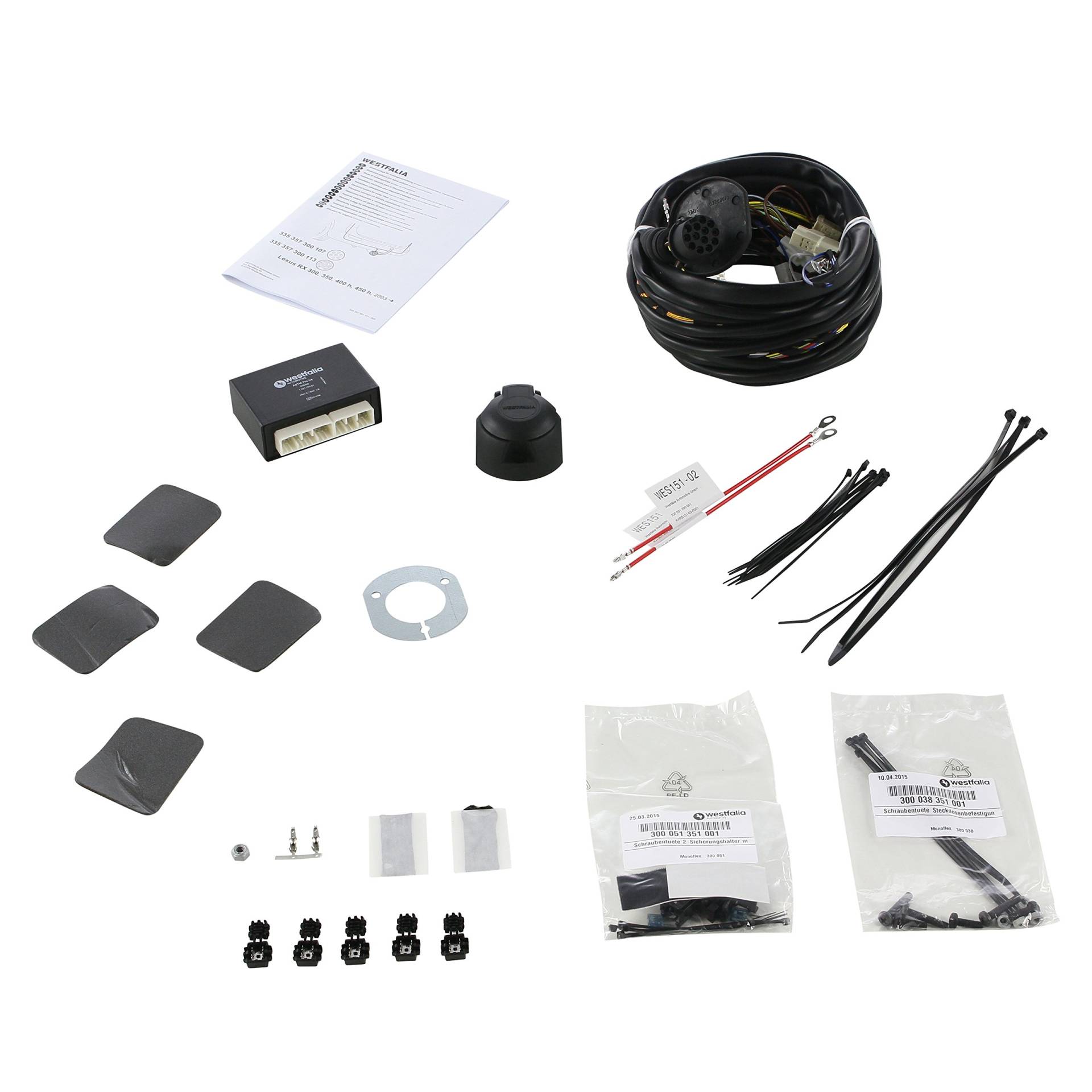 Westfalia Elektrosatz 13-polig und fahrzeugspezifisch für Lexus RX 350/450h (BJ 05/2009-12/2015), Lexus RX 300/350/400/400h (BJ 03/2003-04/2009) von WESTFALIA Automotive