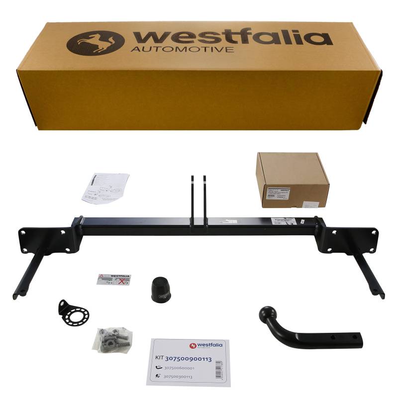 Westfalia Starre Anhängerkupplung für Ford Tourneo/Transit Connect (BJ 02/2014-08/2018) - nur für Fzg mit Vorrüstung - im Set mit 13-pol. fzg.-spez. Westfalia Elektrosatz von Westfalia Automotive