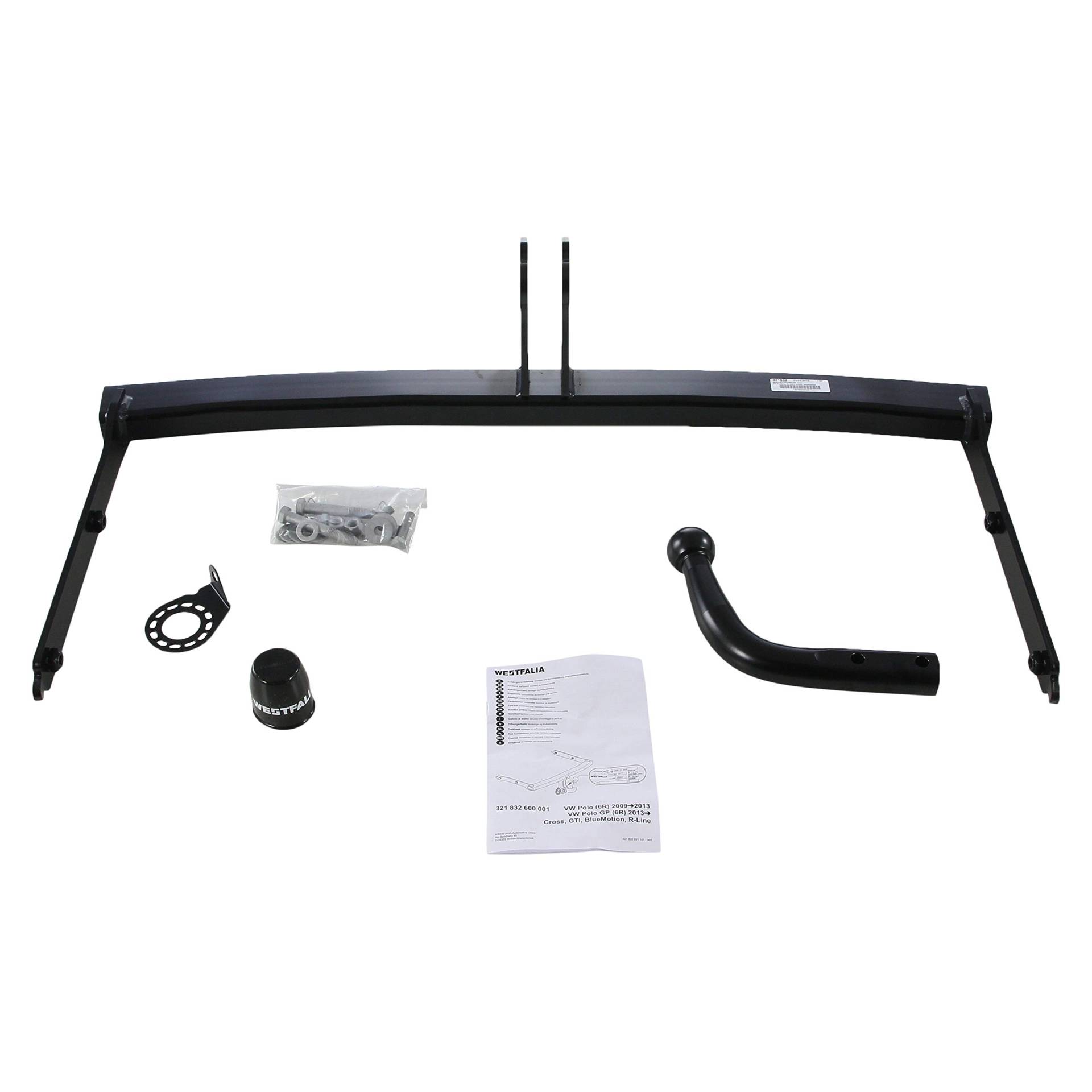 Westfalia Starre Anhängerkupplung für VW Polo V (inkl. Bluemotion, Cross und GTI) (BJ 06/2009-07/2017) von WESTFALIA Automotive