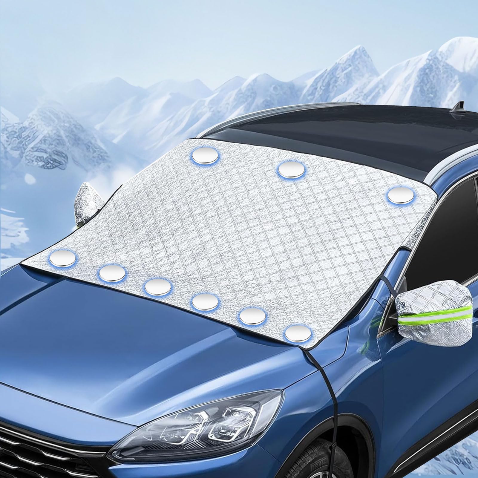 WEXFFU Frontscheibenabdeckung,Windschutzscheibenabdeckung,frontscheibenabdeckung Winter mit 9 Magnete,Auto Windschutzscheiben Abdeckung Sonnenblende Wintergegen Schnee EIS Frost UV Wasserbeständig WEXFFU Frontscheibenabdeckung,Windschutzscheibenabdeckung,frontscheibenabdeckung Winter mit 9 Magnete,Auto Windschutzscheiben Abdeckung Sonnenblende Wintergegen Schnee EIS Frost UV Wasserbeständig von WEXFFU