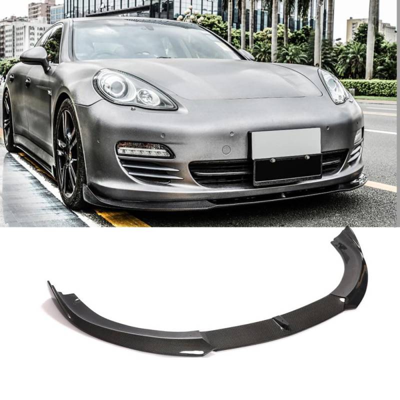 3 STK Frontlippe Spoiler Frontspoiler für Porsche Panamera 2010 2011 2012 2013 Auto FrontstoßStange Splitter Lippenspoiler Bodykit-SchutzzubehöR von WEYEZE