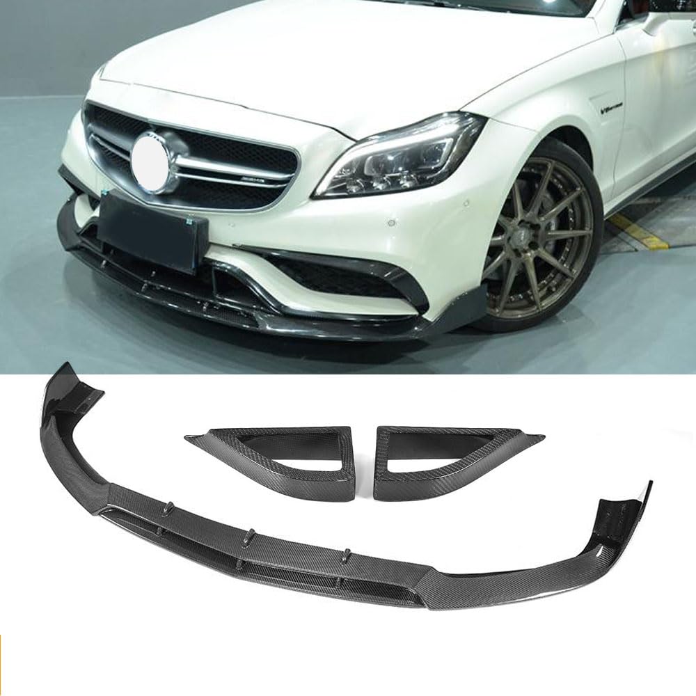 WEYEZE 3 STK Frontlippe Spoiler Frontspoiler für Mercedes Benz CLS-Class W218 CLS63 AMG Sedan 4-Door 2015-2017 Auto FrontstoßStange Splitter Lippenspoiler Bodykit-SchutzzubehöR WEYEZE 3 STK Frontlippe Spoiler Frontspoiler für Mercedes Benz CLS-Class W218 CLS63 AMG Sedan 4-Door 2015-2017 Auto FrontstoßStange Splitter Lippenspoiler Bodykit-SchutzzubehöR von WEYEZE
