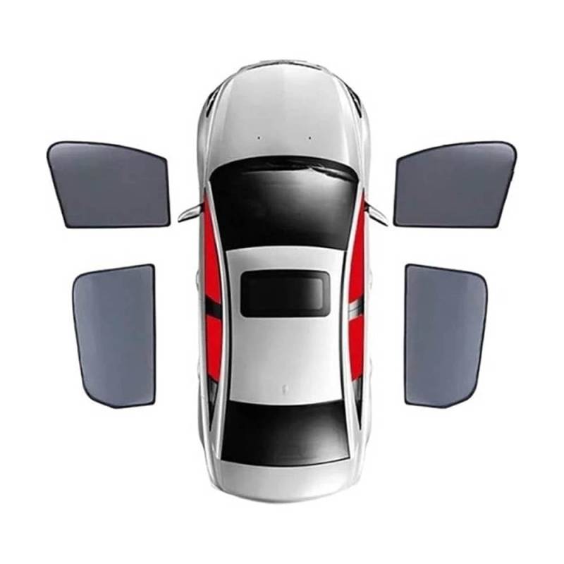Sonnenschutz Auto für Ninth Generation Civic 2012-2015, Sonnenschutz Auto, Magnetische Sonnenblende Atmungsaktive Verdunkelung, Ideal für Kinder Haustiere,D/4pcs All Doors von WFYBMB
