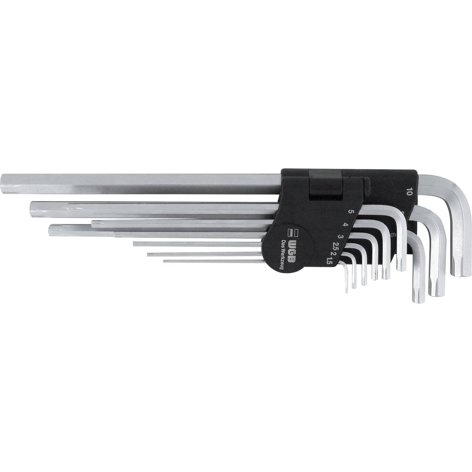 WGB Grip-Winkelschlüsselsatz Innensechskant 9-teilig 1,5-10mm WGB Grip-Winkelschlüsselsatz Innensechskant 9-teilig 1,5-10mm von WGB