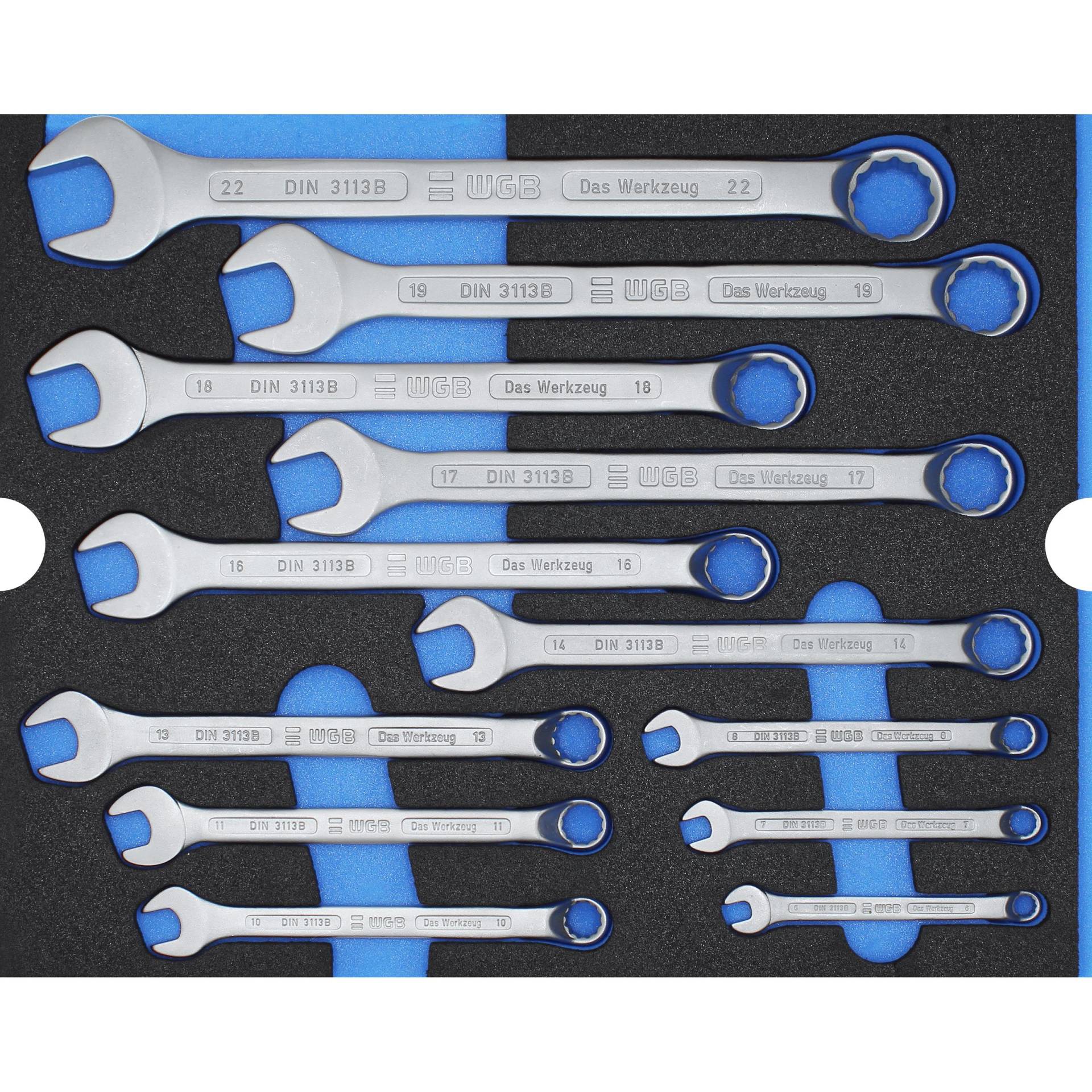 WGB MES blau Ringmaulschlüsselsatz gekröpft 12-teilig WGB MES blau Ringmaulschlüsselsatz gekröpft 12-teilig von WGB