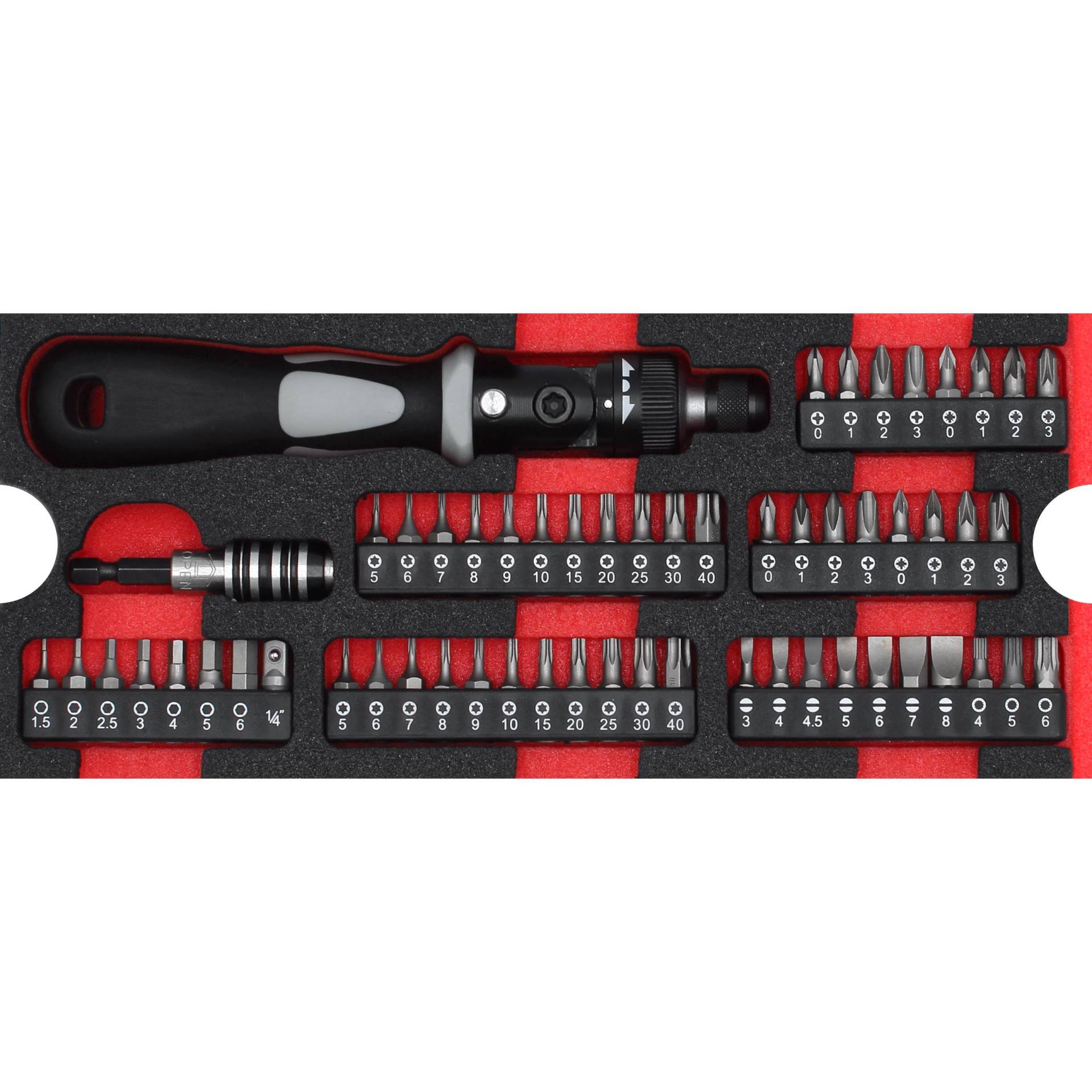WGB MES rot Bit-Schraubendrehersatz schwenkbar 58-teilig WGB MES rot Bit-Schraubendrehersatz schwenkbar 58-teilig von WGB