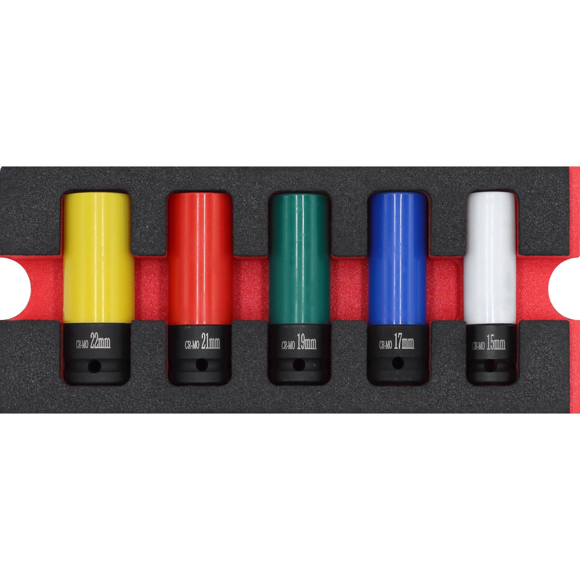 WGB MES rot Kraft-Steckschlüsseleinsätze lang 1/2" 5-teilig WGB MES rot Kraft-Steckschlüsseleinsätze lang 1/2" 5-teilig von WGB